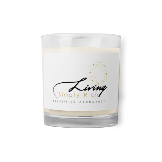 Glass jar soy wax candle